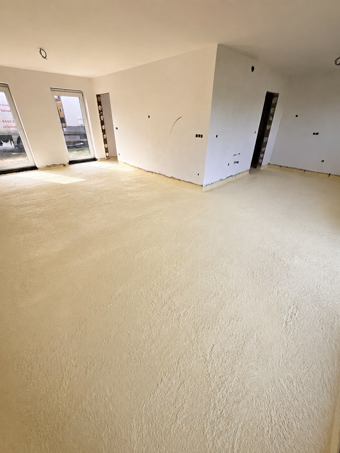 Isolation PUR projetée dans une maison neuve